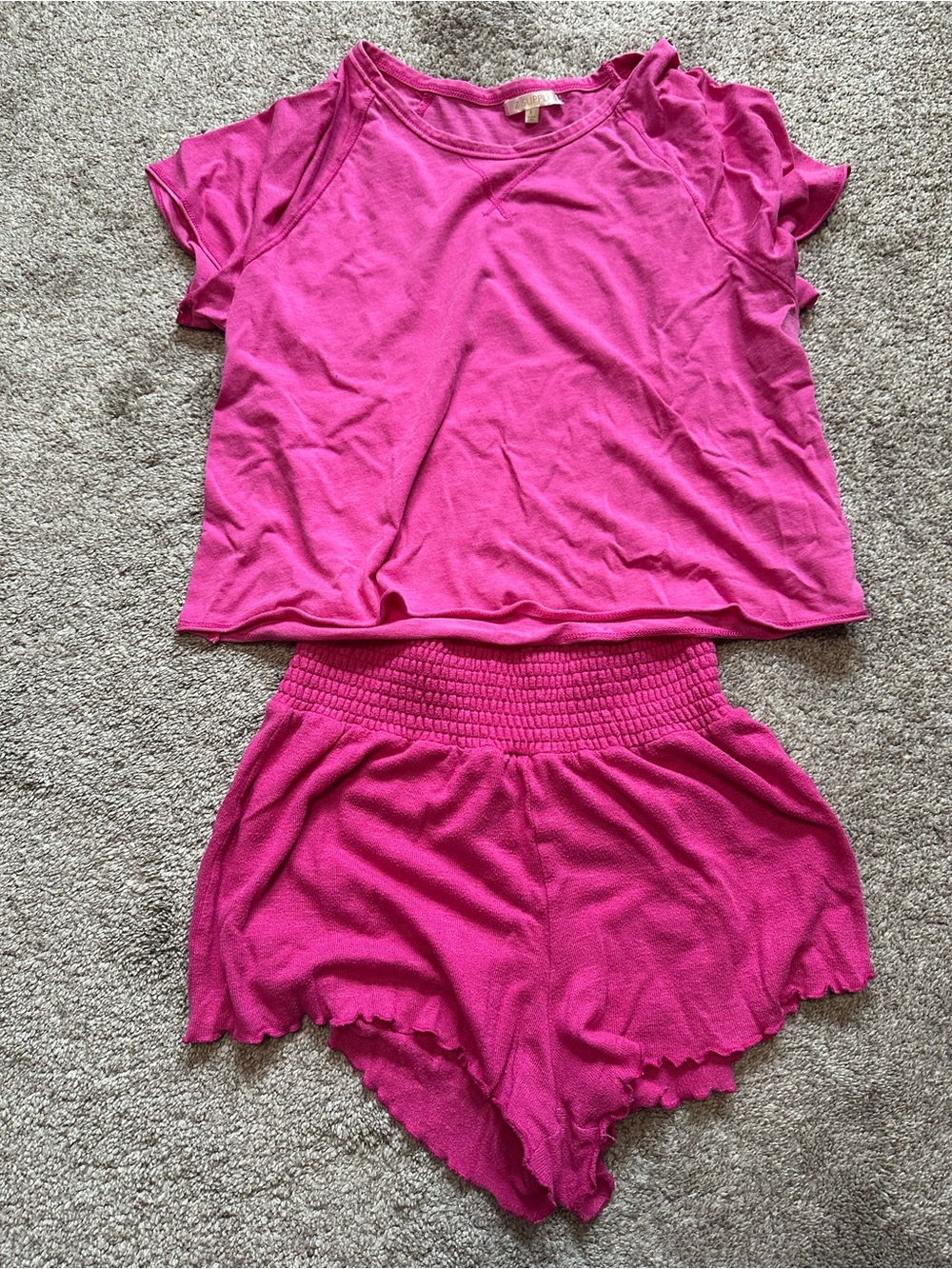 Z Supply Pink Two-Piece Lounge Set